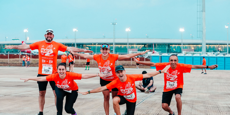FLYING RUN. Aeroporto de Brasília recebeu atletas na manhã deste domingo para corrida na pista