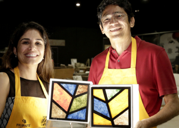 Galpão recebeu convidados da embaixada do Chile para oficina “Arquitetura do Papel”