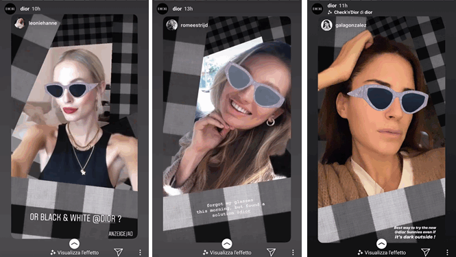 Fashion e digital: Dior lança filtro de óculos escuros para Instagram Stories