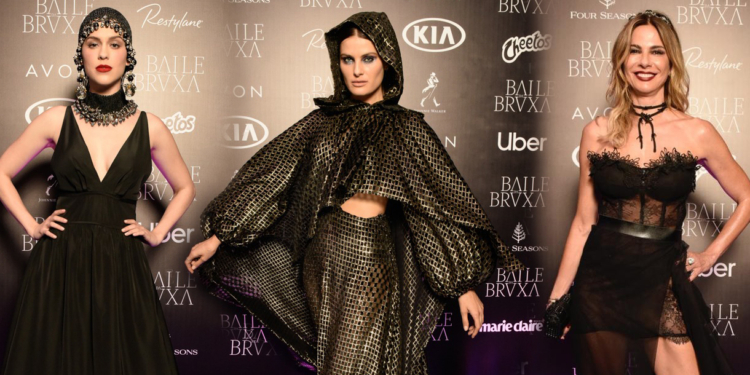 Revistas Marie Claire e Quem recebem celebridades no Baile da Bruxa em São Paulo