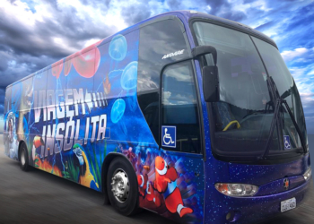 O mais moderno ônibus simulador do Brasil já é um sucesso no meio pedagógico do DF