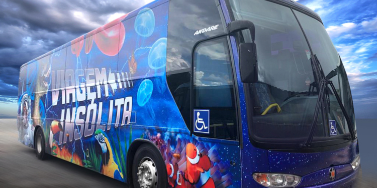 O mais moderno ônibus simulador do Brasil já é um sucesso no meio pedagógico do DF