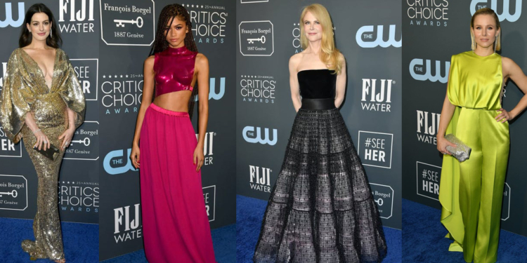 Celebridades apostam em cores, decotes e muito brilho no ‘blue carpet’ do Critic’s Choice Awards 2020