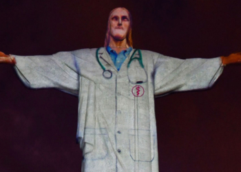 #FormouEsperança: Cristo Redentor ganhou projeções para homenagear os profissionais da saúde