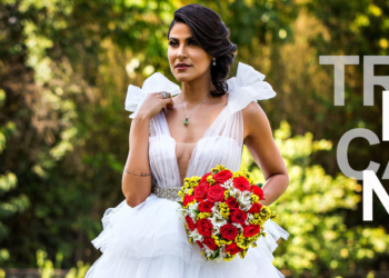 “Tropicana.” Vamos celebrar o Mês da Noivas em um editorial com vestidos exclusivos de Saulo Spoljarick