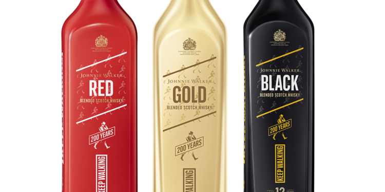 Johnnie Walker celebra 200 anos de jornada com edições limitadas de rótulos comemorativos