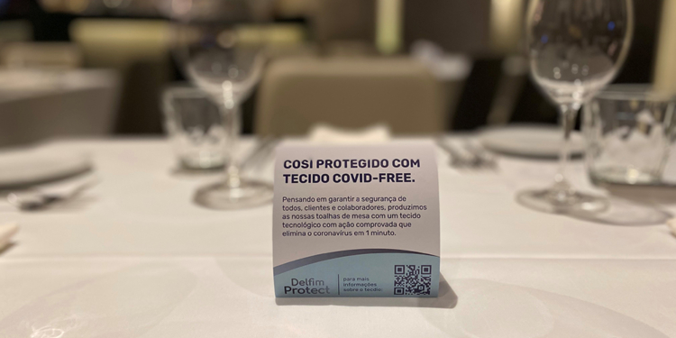 Mais seguro: restaurante Così Brasília utiliza tecido anti-coronavírus para toalhas de mesa
