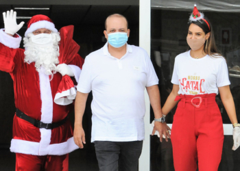 Primeira-dama do DF, Mayara Noronha Rocha, recebeu doações para o ‘Drive-thru Solidário’