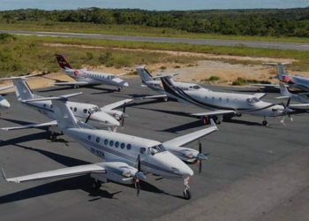 Aeroporto de Trancoso tem congestionamento de jatinhos