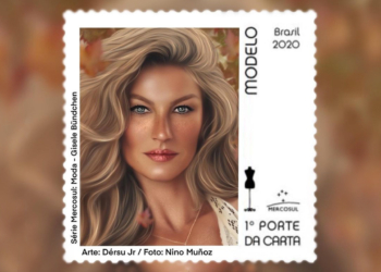 Conheça o ilustrador por trás do novo selo dos correios em homenagem a Gisele Bündchen