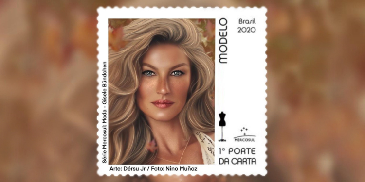 Conheça o ilustrador por trás do novo selo dos correios em homenagem a Gisele Bündchen