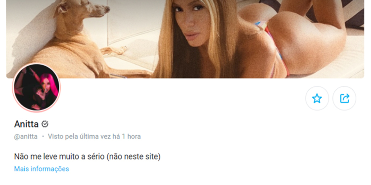 Anitta tem conta verificada no OnlyFans