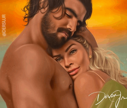 Artista Plástico homenageia Caio Castro e Grazi Massafera