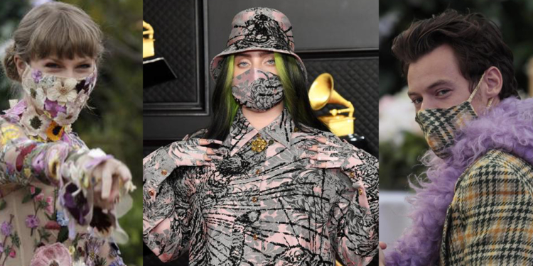 O red carpet voltou no Grammy 2021 e claro, celebridades lançam máscaras combinando com os looks