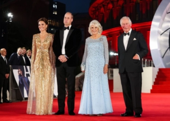Desejado: Kate Middleton faz sucesso na premiér de 007 com vestido dourado