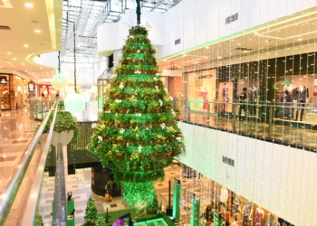 Brasília Shopping apresenta ao público o Jardim do Noel com árvore composta de plantas naturais