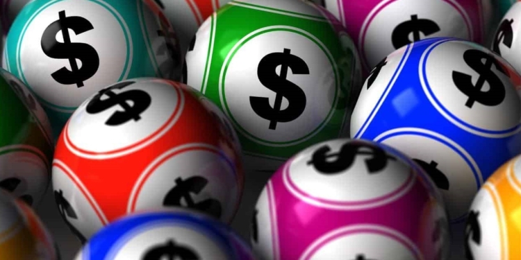 Bolas coloridas com cifrões