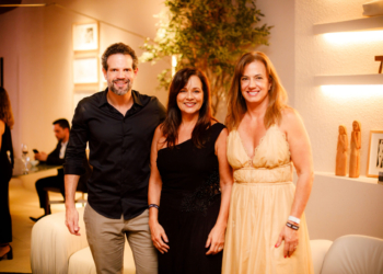 Arnaldo Pinho, Isabel Veiga e Monica Pinto celebram ambiente da Maai Arquitetura na CASACOR Brasília 2023