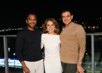 Tiago Correia e Wellington Marques homenageiam Maria Fernanda Soares em happy hour na cobertura do Noroeste