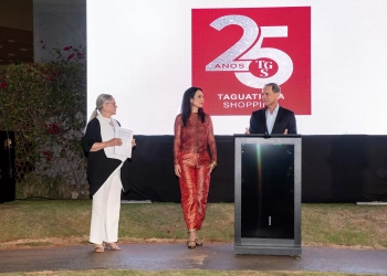 Taguatinga Shopping celebra 25 anos com instalação artística inédita de mais de 200 m² na fachada principal