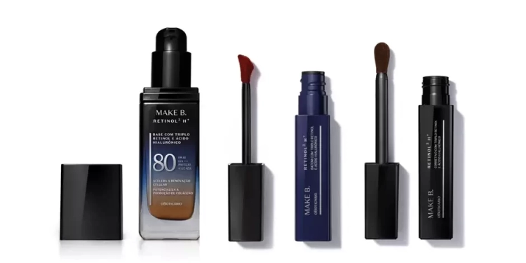 Inovação no mercado: O Boticário lança base Make B. Retinol H+ com triplo retinol