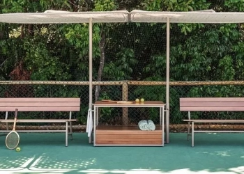 Tidelli aposta em mobiliário sob medida para quadras esportivas em condomínios e hotéis