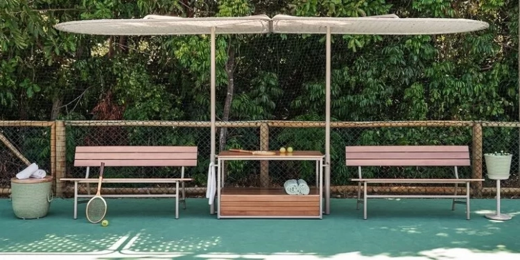 Tidelli aposta em mobiliário sob medida para quadras esportivas em condomínios e hotéis