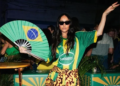 Sabrina Sato celebra estreia do Brasil com samba e estilo em evento da Havaianas no Rio de Janeiro