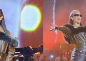 Rihanna surpreende fãs ao voltar aos palcos em participação especial no show de Jay-Z